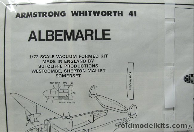 Contrail 1/72 Armstrong Whitworth 41 Albemarle - Bagged plastic model kit